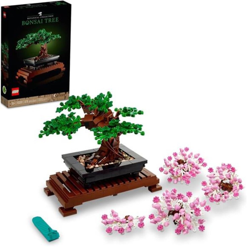 Icons Bonsai Tree Building Set, Features Cherry Blossom Flowers